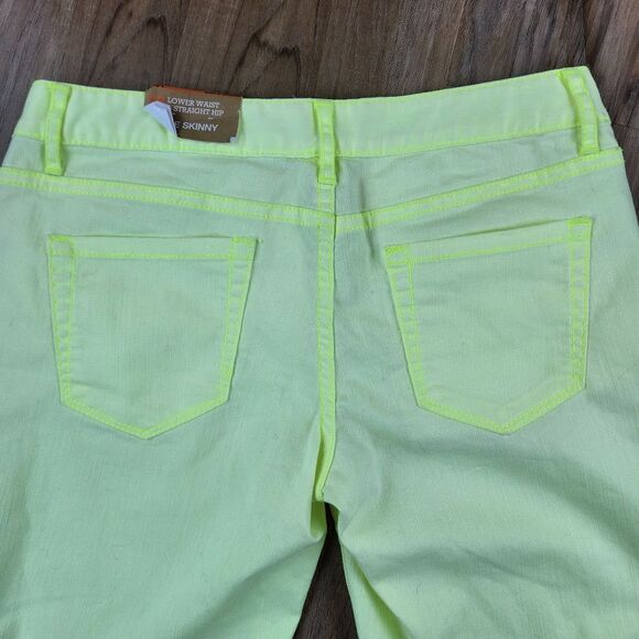 ☔️🔸️NWT Mossimo Neon Yellow Ankle Skinny Jeans Size 7 - Picture 7 of 12